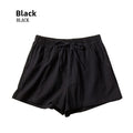 Summer loose wrinkled linen short pants for women