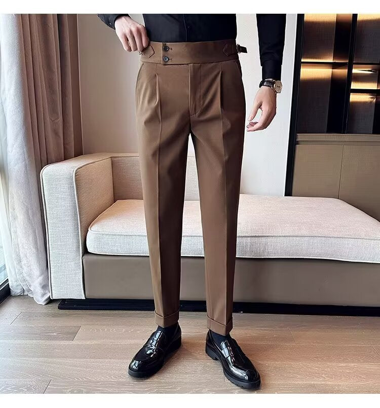 Slim Fit Cropped Trousers