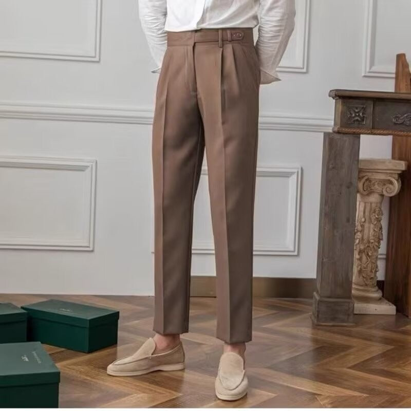 Casual Commuting Wrinkle-Resistant Cropped Trousers