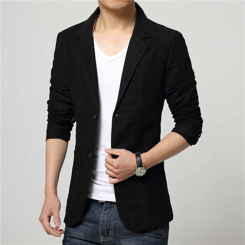 Slim Fit Cotton Suit Jacket