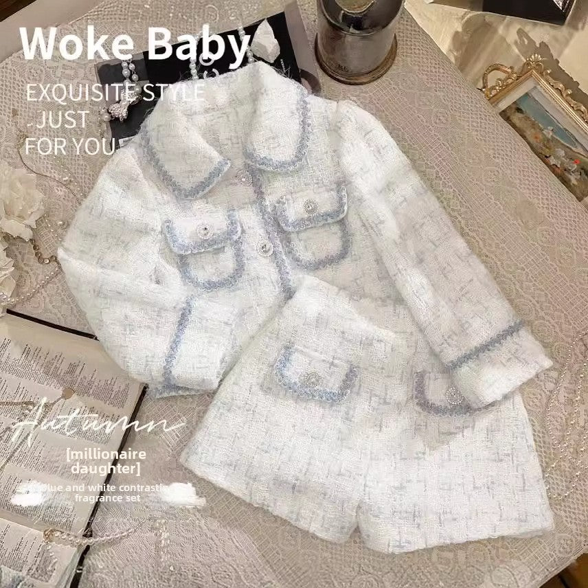 Girls' Two-Piece Jacket Shorts Set
