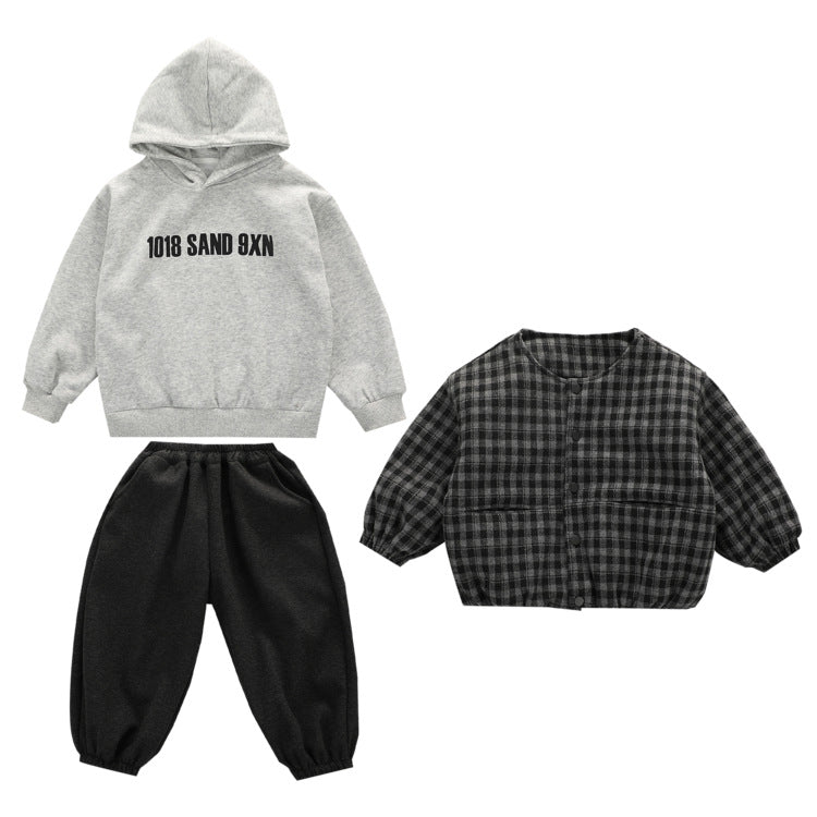 Children's Winter Plaid 3-Piece Outfit