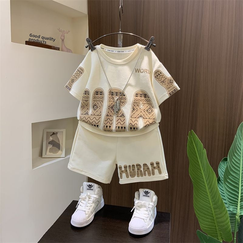 Boys Short Sleeve T-Shirt and Pants Set