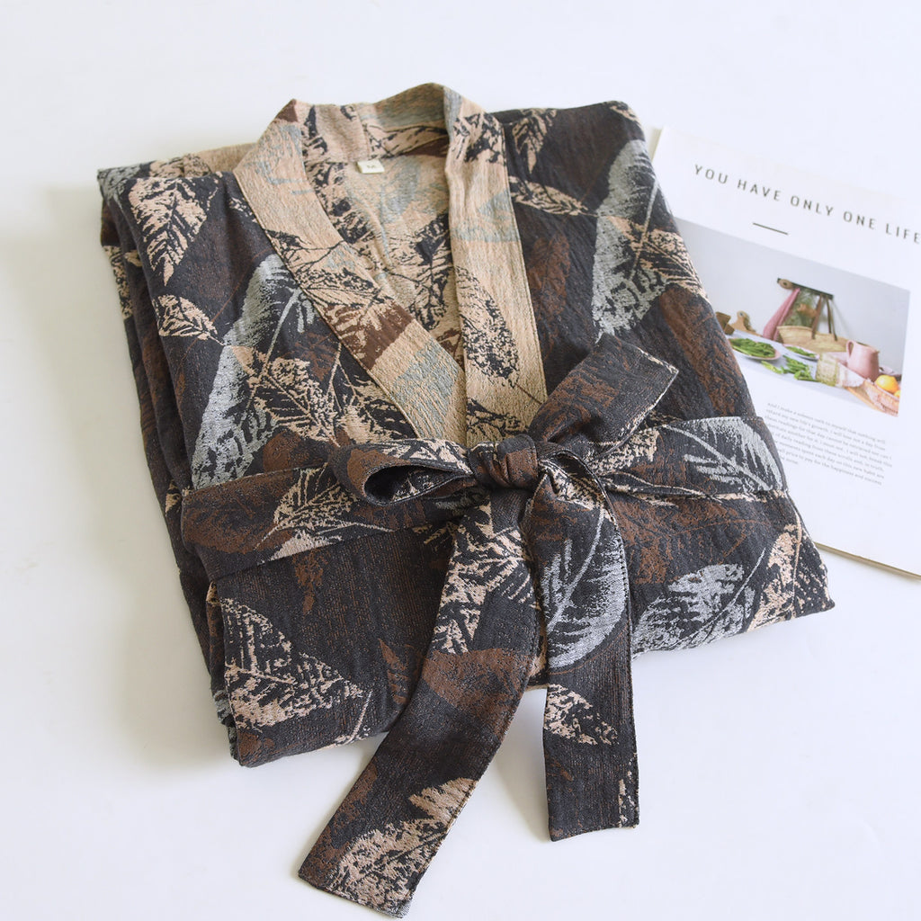 Men's Spring and Autumn Pure Cotton Robe,