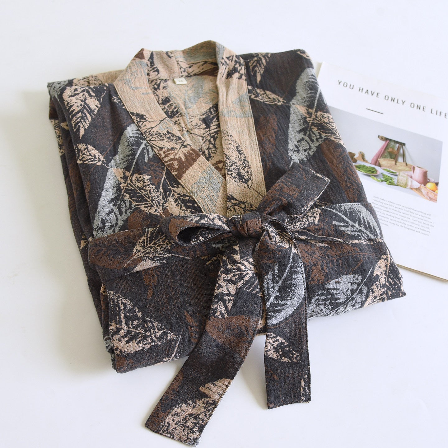 Men's Spring and Autumn Pure Cotton Robe,
