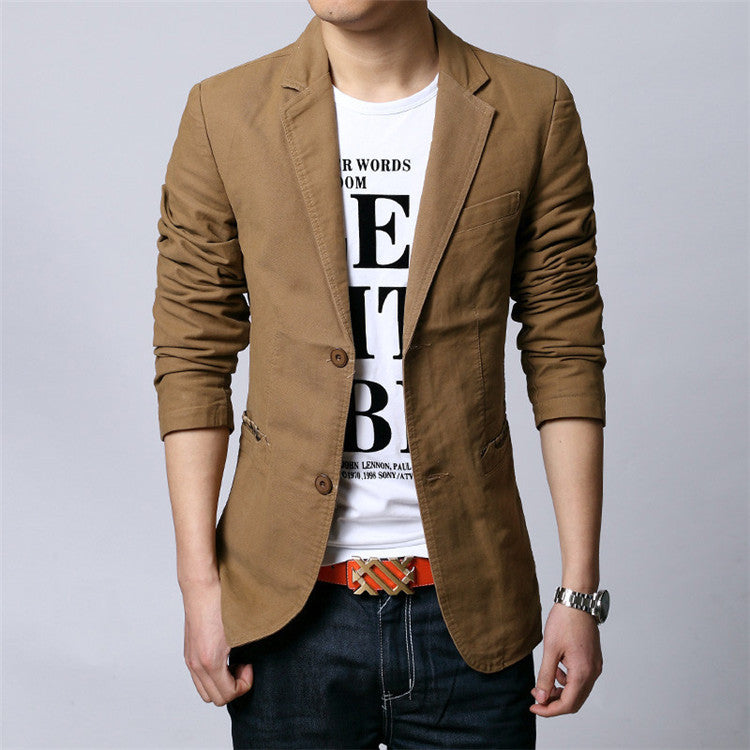 Slim Fit Cotton Suit Jacket