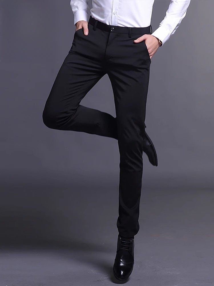 Men's casual stretch slim-fit skinny trousers