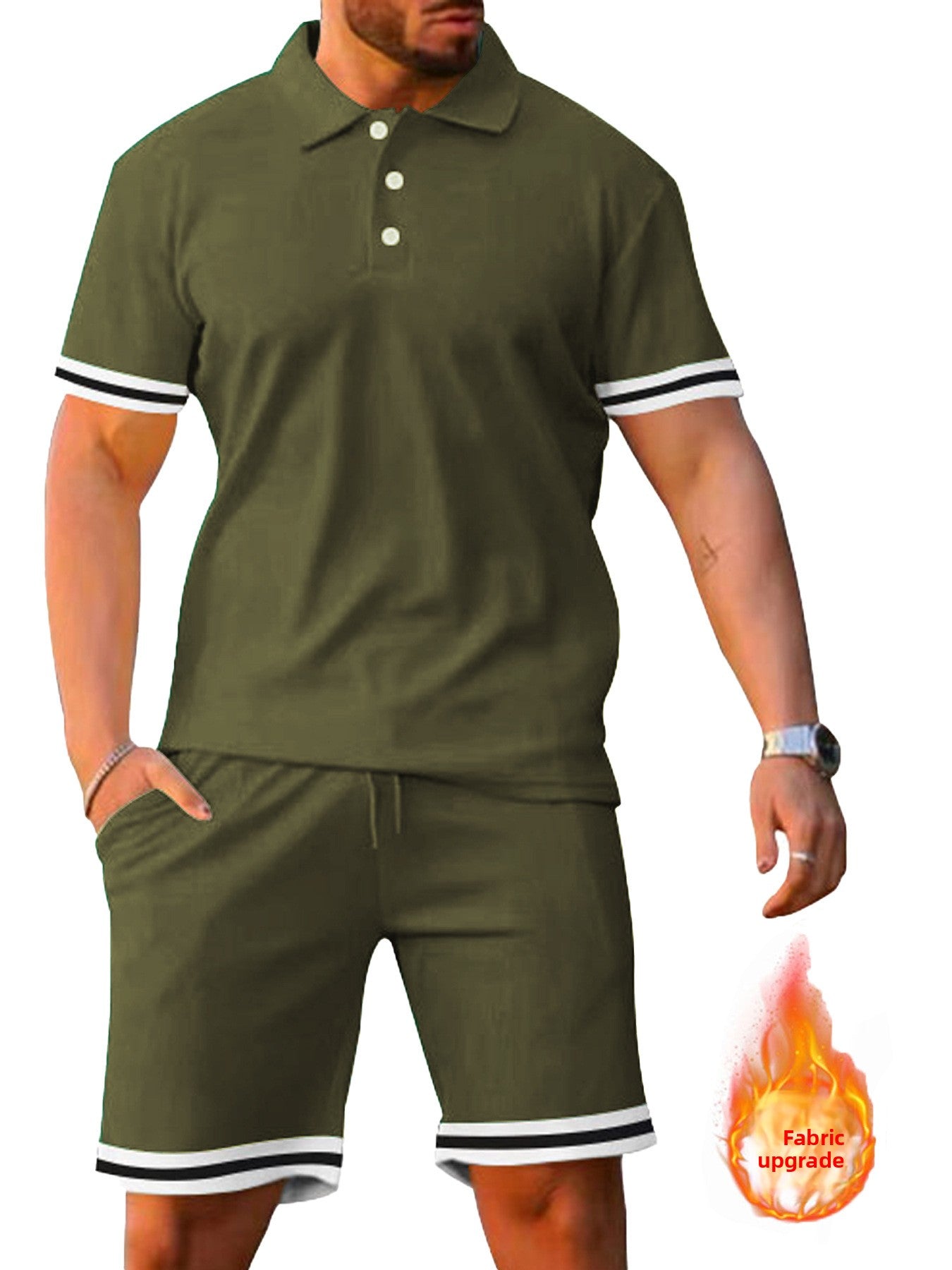 Men's short-sleeved suit, Polo shirt and shorts