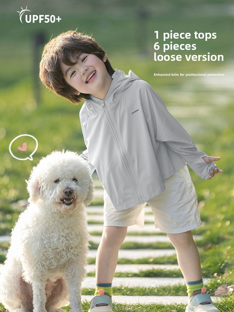 Children's Lightweight UV Protection Hooded Jacket