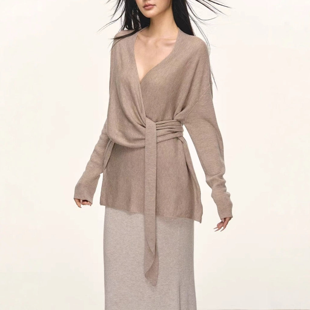 Womens Knitted Suit - Top and Skirt