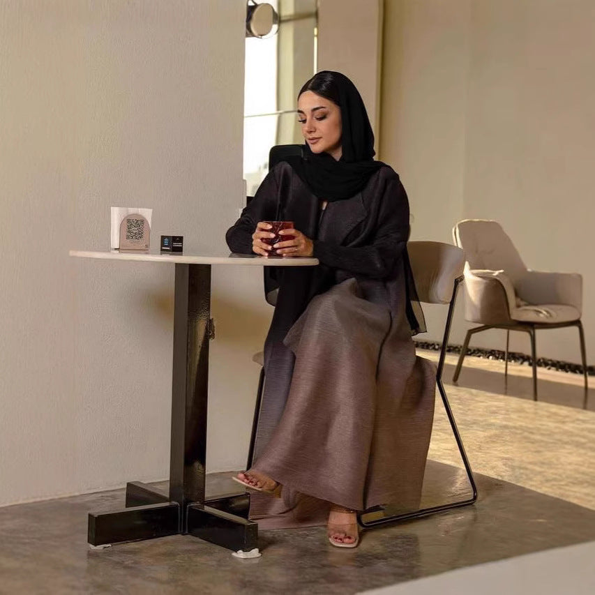 Elegant style long robe coat