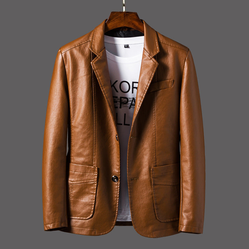 Elastic Waist Casual Trousers - leather jacket