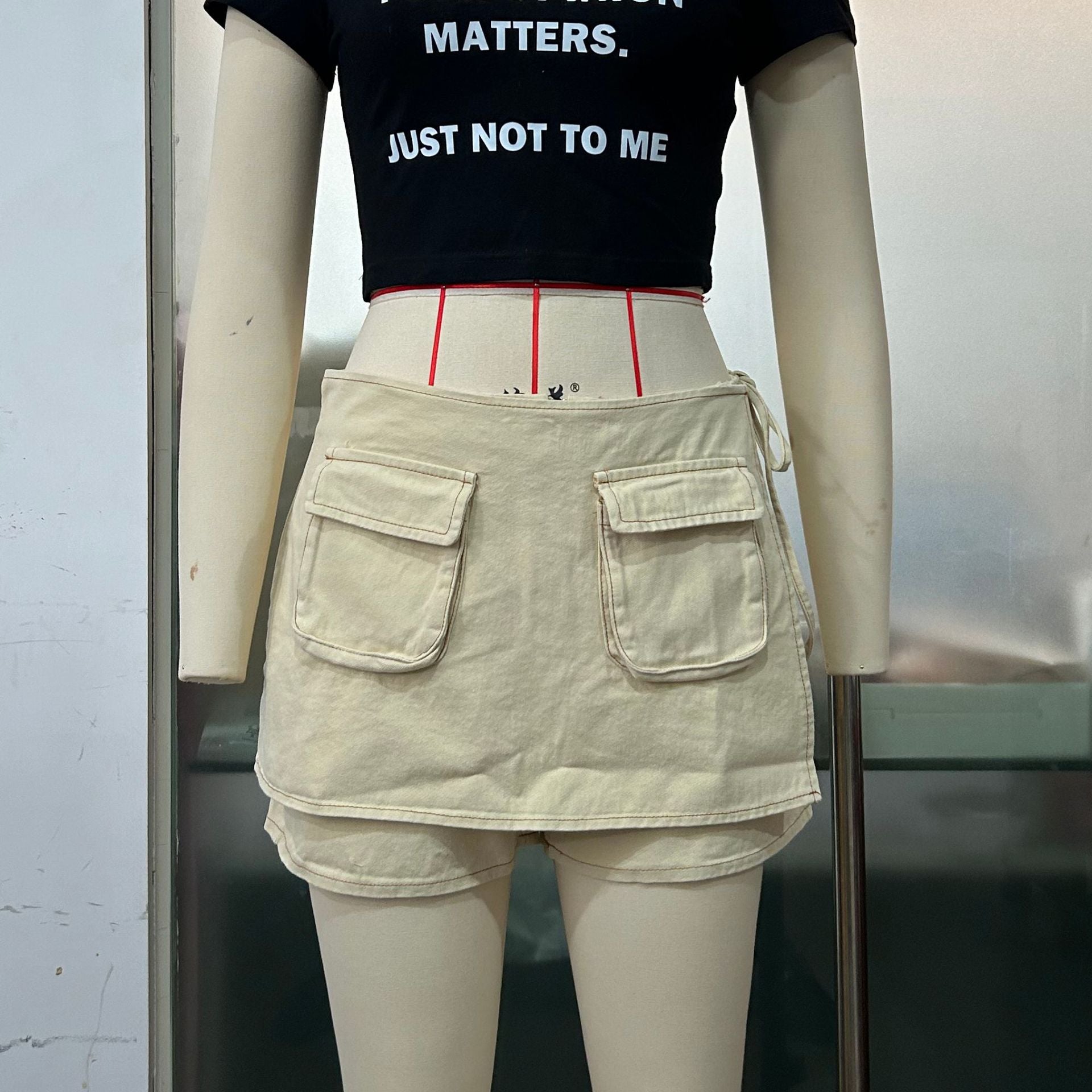 American Retro High Waist Denim Culottes