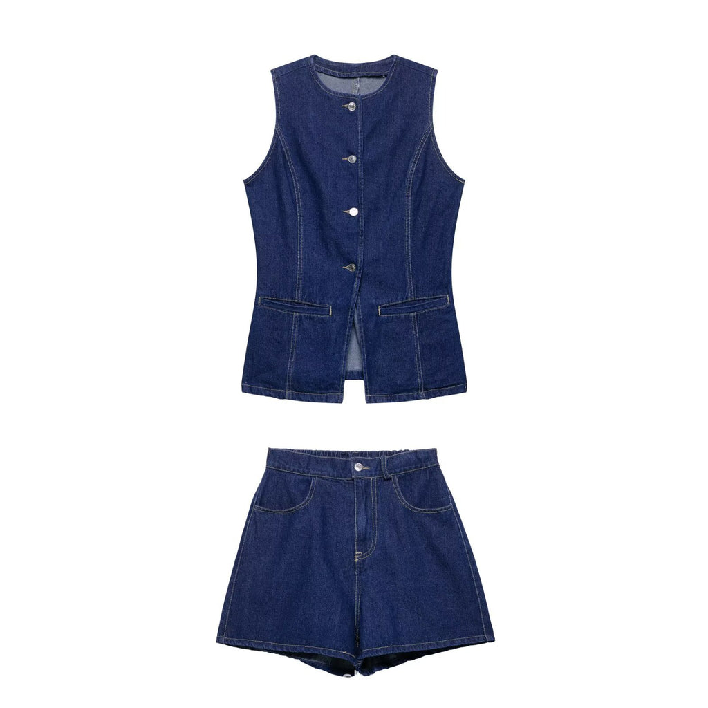 Denim vest set