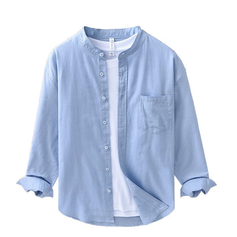 Linen long-sleeved shirt