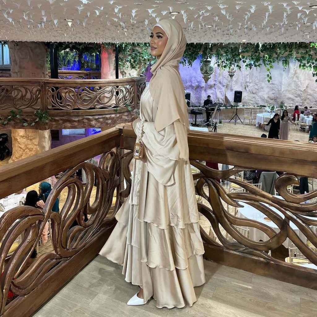 Modest Muslim Abaya Robe - Solid Color Long Dress