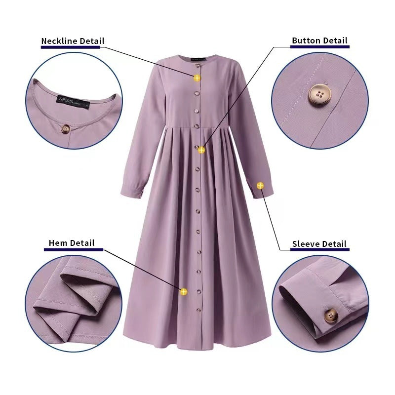 Loose and elegant robe-style dress