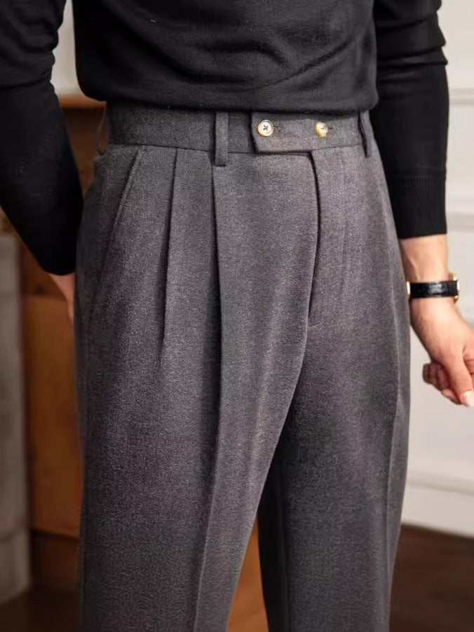 Men's Straight Fit Casual Trousers
