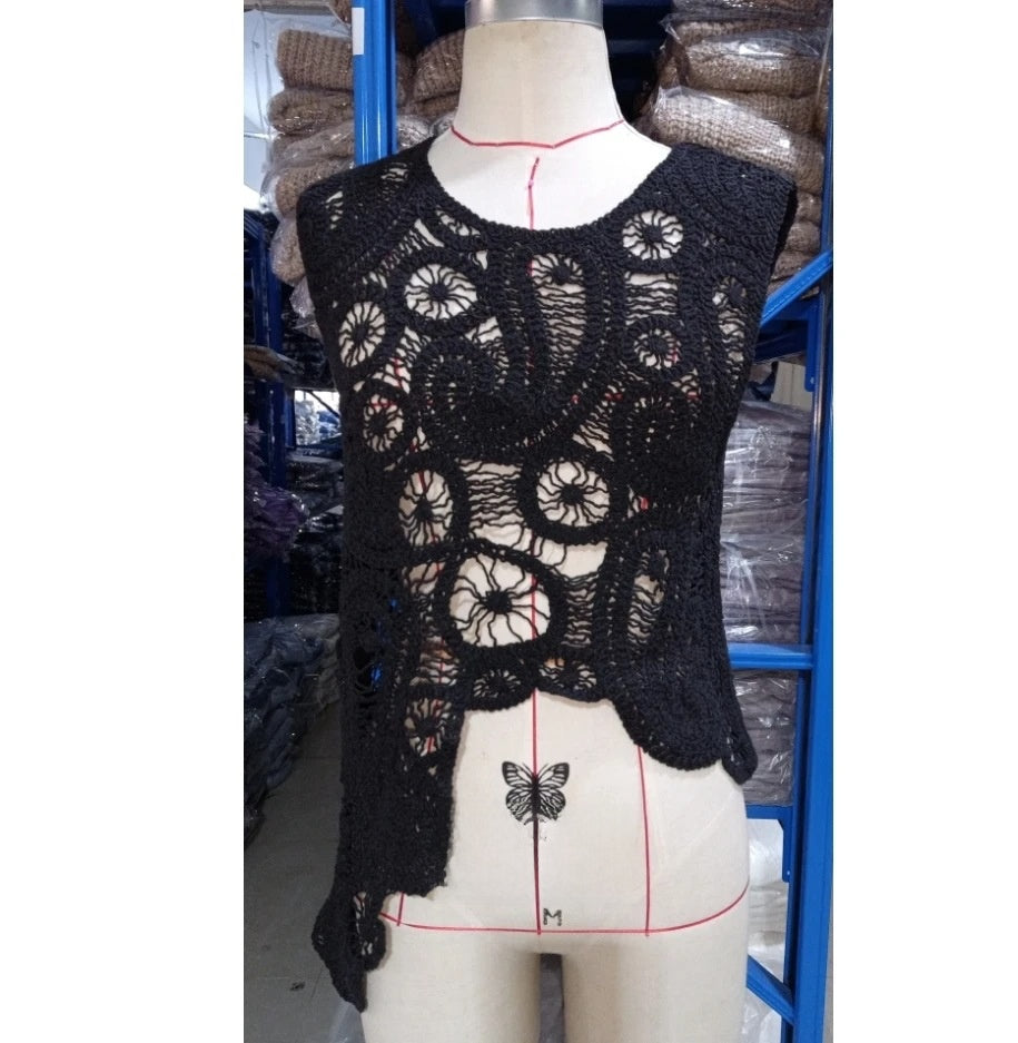 Women's Knitted Two-Piece Set - Top and Skirt