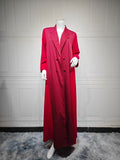 Contrasting color stripe robe