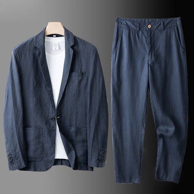 Men's Linen Blend Summer Suit