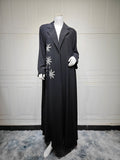 Embroidered cardigan robe