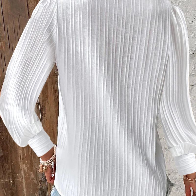 Long-sleeved lace blouse