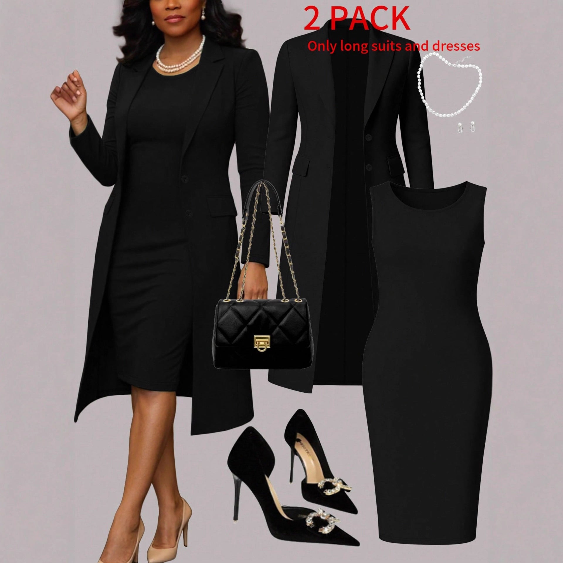 Suit Dress Two-Piece Set