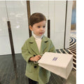 Children's long woolen overcoat