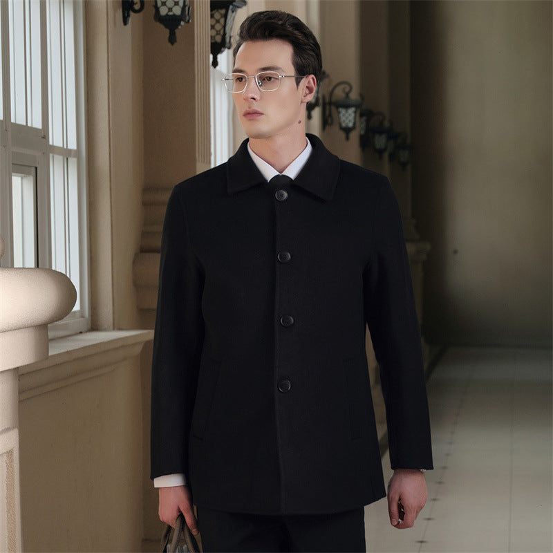 Pure Wool Business Tweed Coat