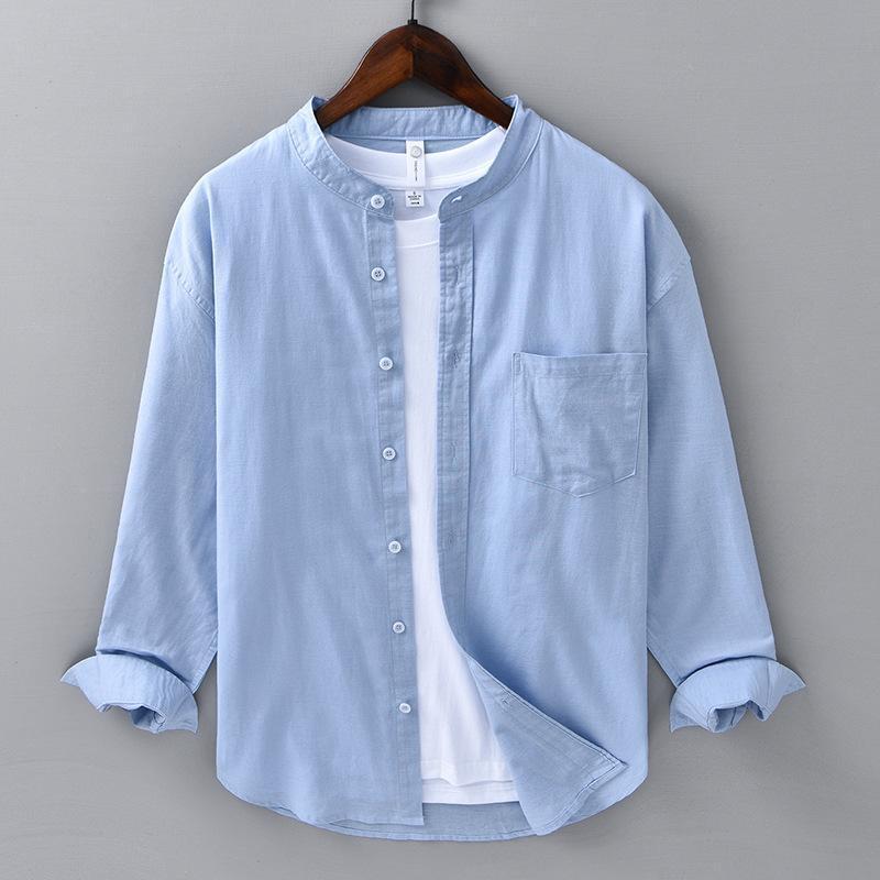 Linen long-sleeved shirt