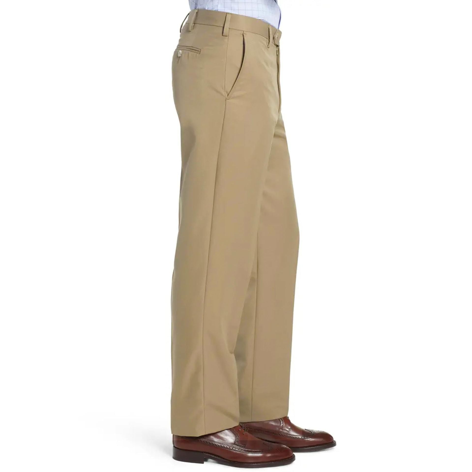 Men's Straight Fit Cotton Blend Trousers