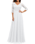 Lace Waist-Cinching Long Dress