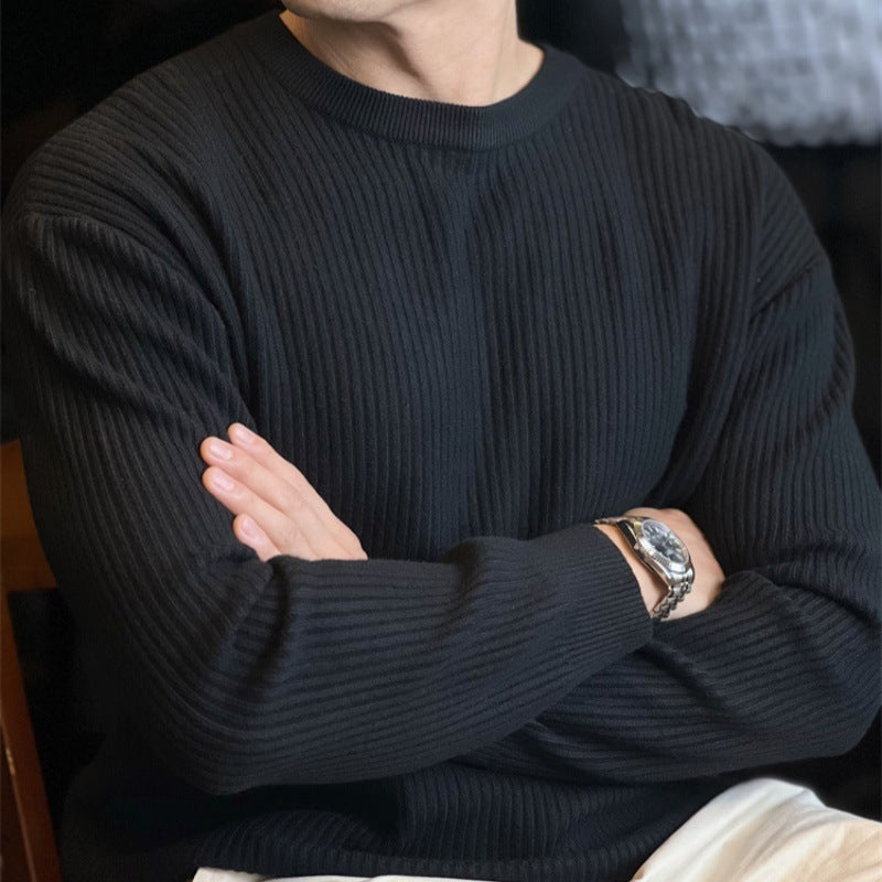 Casual Striped Knitted Sweater for Men