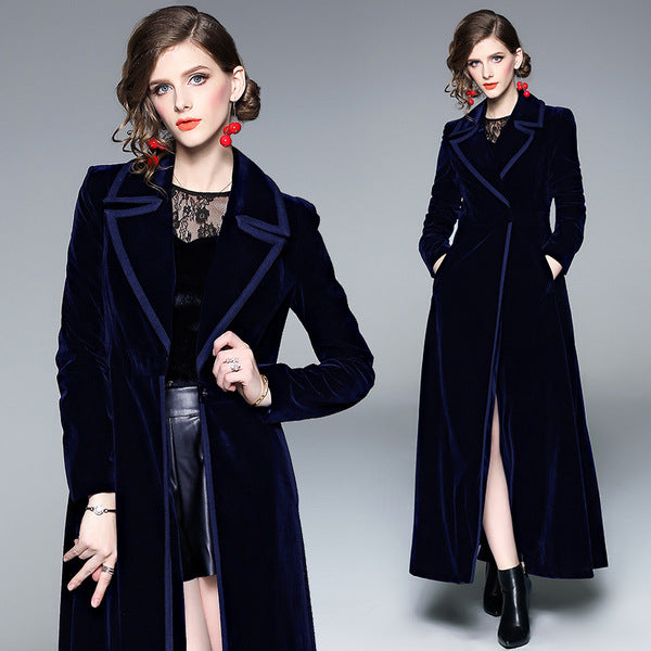 Long velvet coat