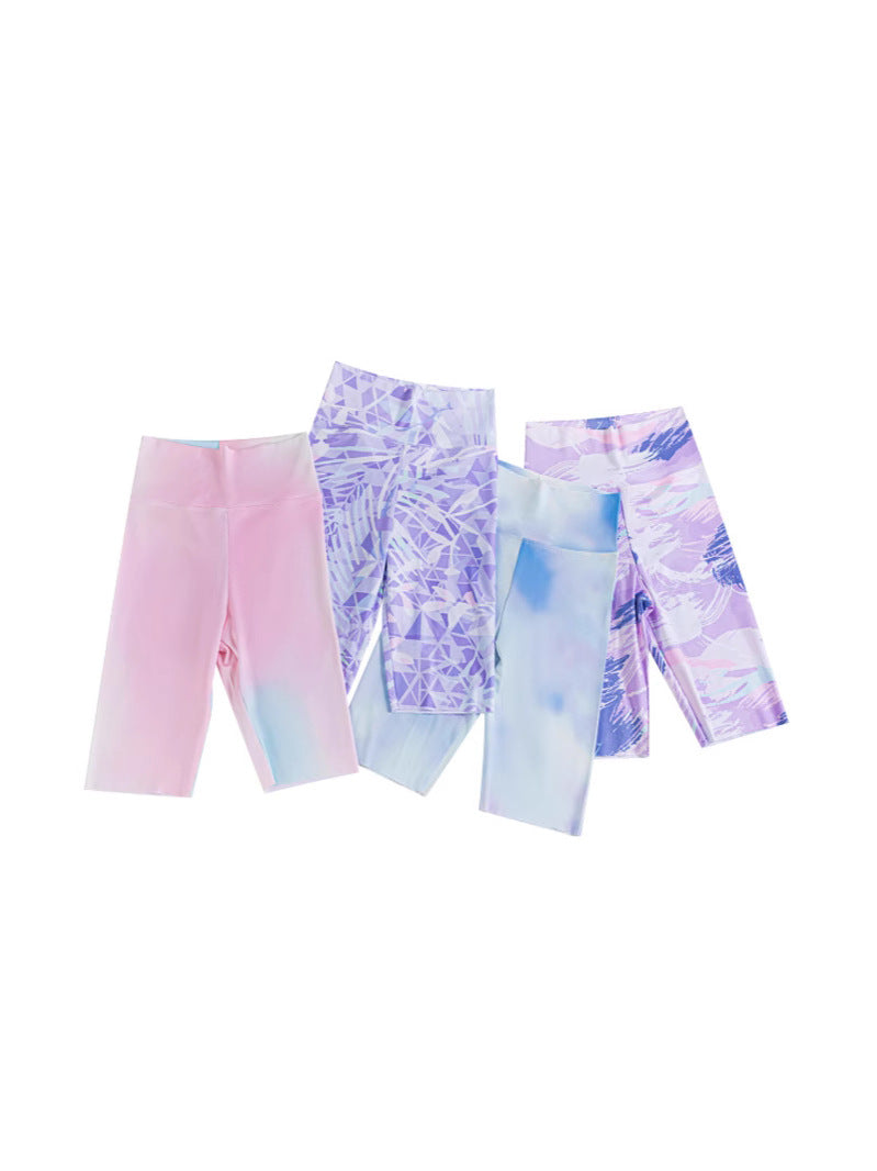 Girls' Ice Silk Yoga Leggings