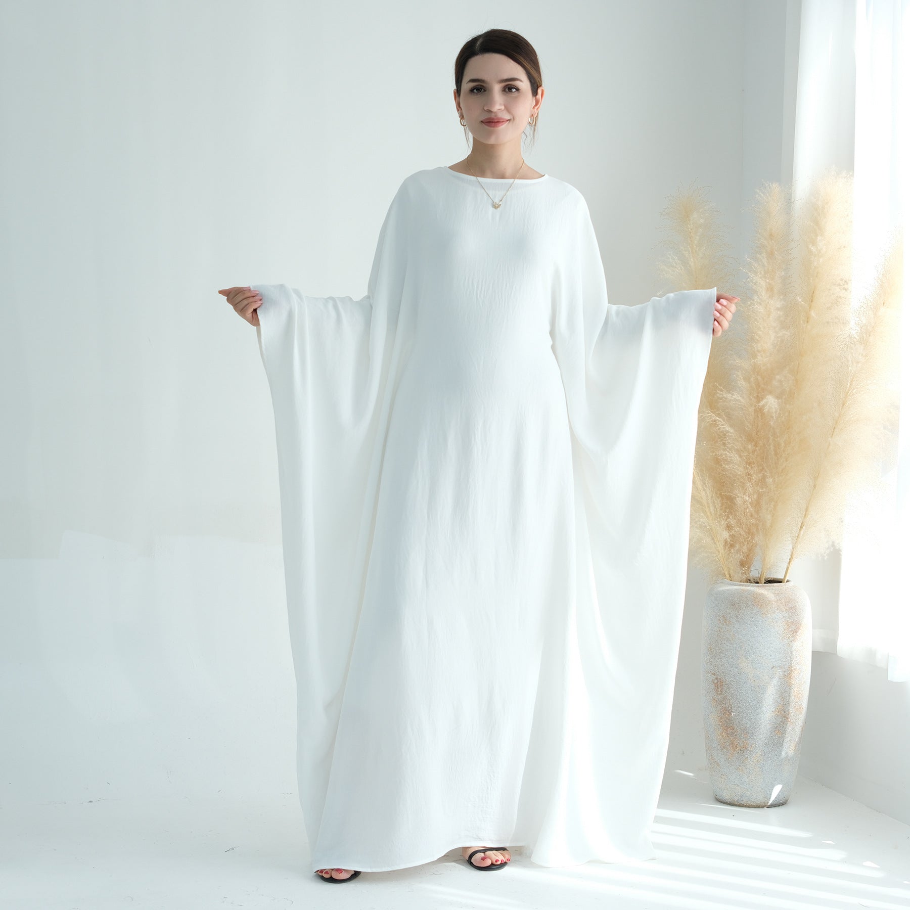 Women's Bat Sleeve Party Dress with Belt
