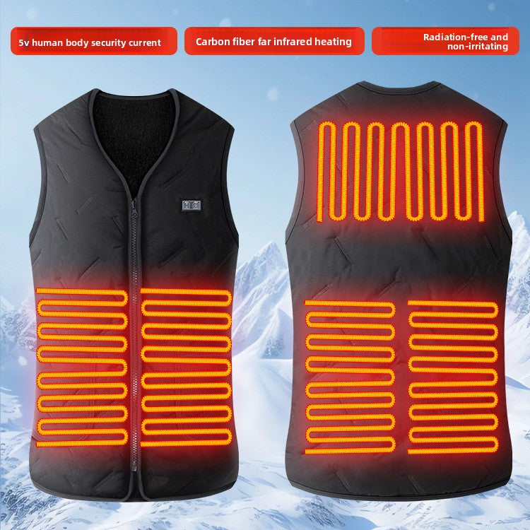 Smart Heating Cotton Vest with 5-Zone Warmth