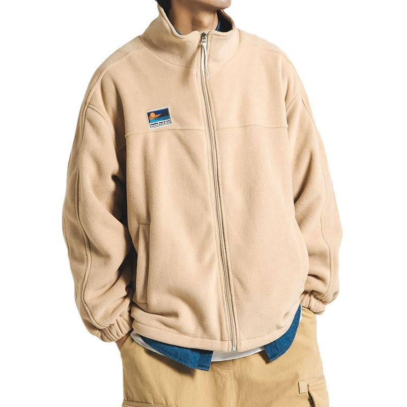 Men's Fleece Stand Collar Casual Jacket