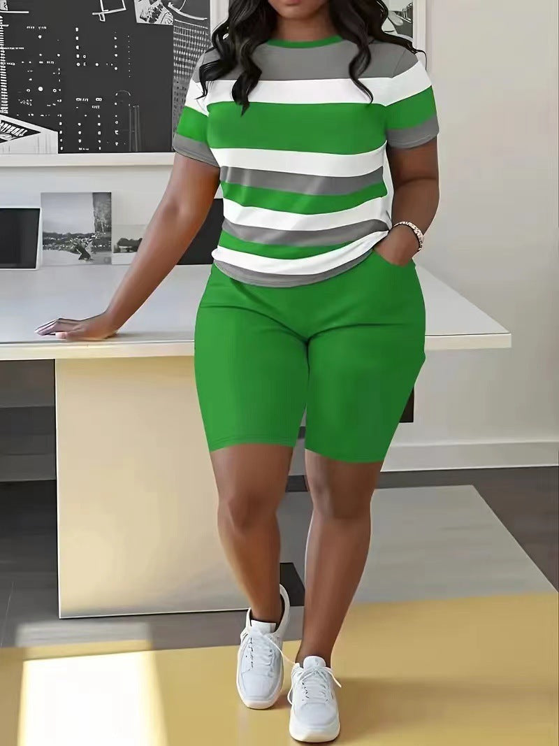 Women's 3D Printed T-Shirt and Shorts Set