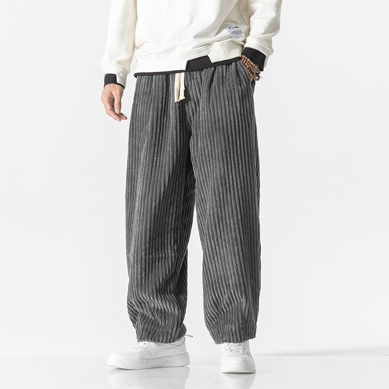 Men's Casual Corduroy Straight Leg Trousers