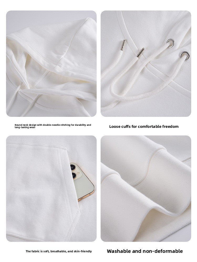 Men's Cotton Sweatshirt Hooded and Crewneck Solid Pullover