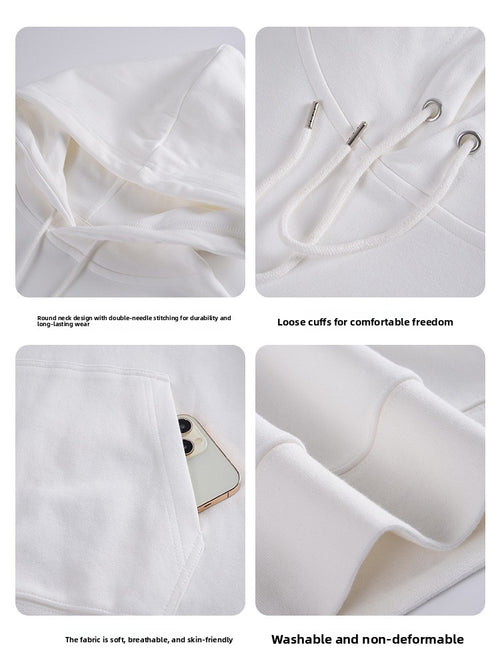 Men's Cotton Sweatshirt Hooded and Crewneck Solid Pullover