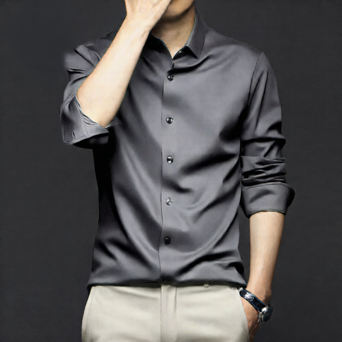 Men's Long Sleeve Anti-Wrinkle Dress Shirt