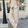 Women's Sleeveless Vest and Drawstring Trousers Set