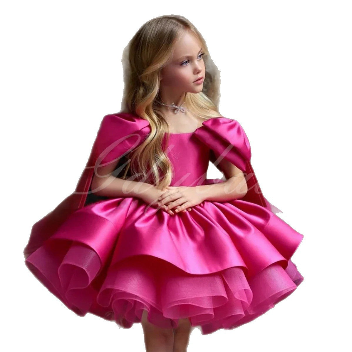 Girl's Princess Puff Sleeve Dress