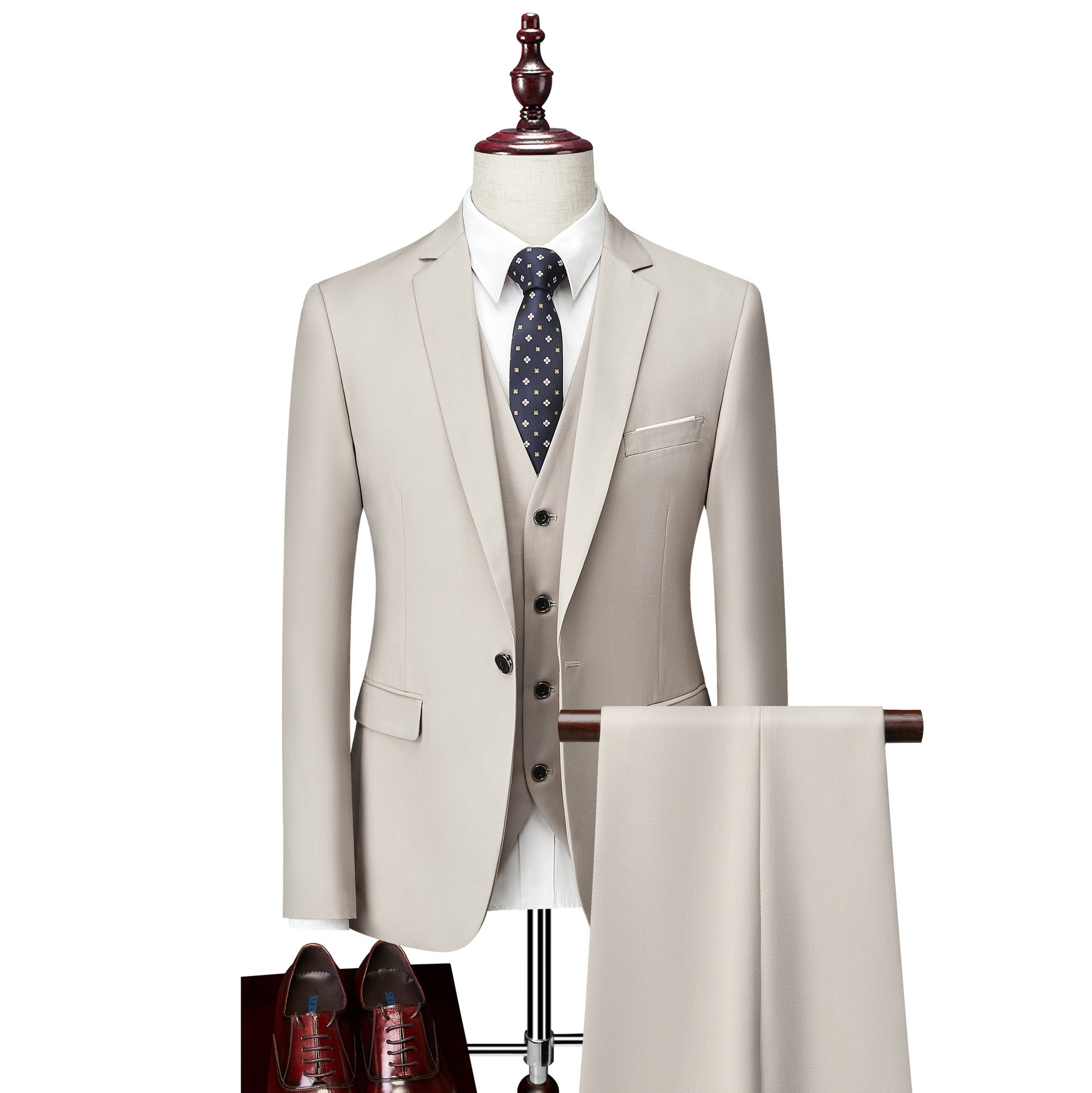 Men's Business Casual Suit Three-Piece Set