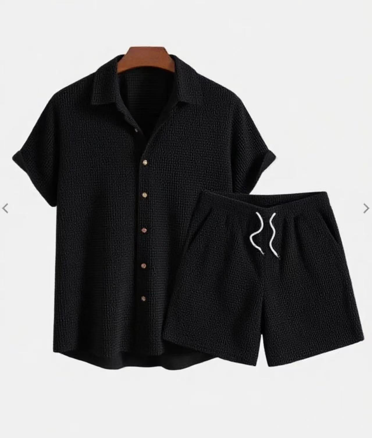 Men's Casual Short-Sleeved Suit Set