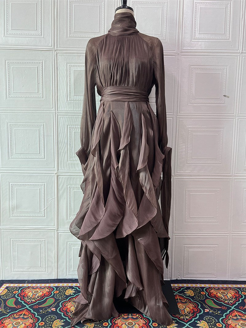 Elegant Ruffled Slim Dress