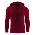 Men's jacquard long-sleeved hooded shirt
